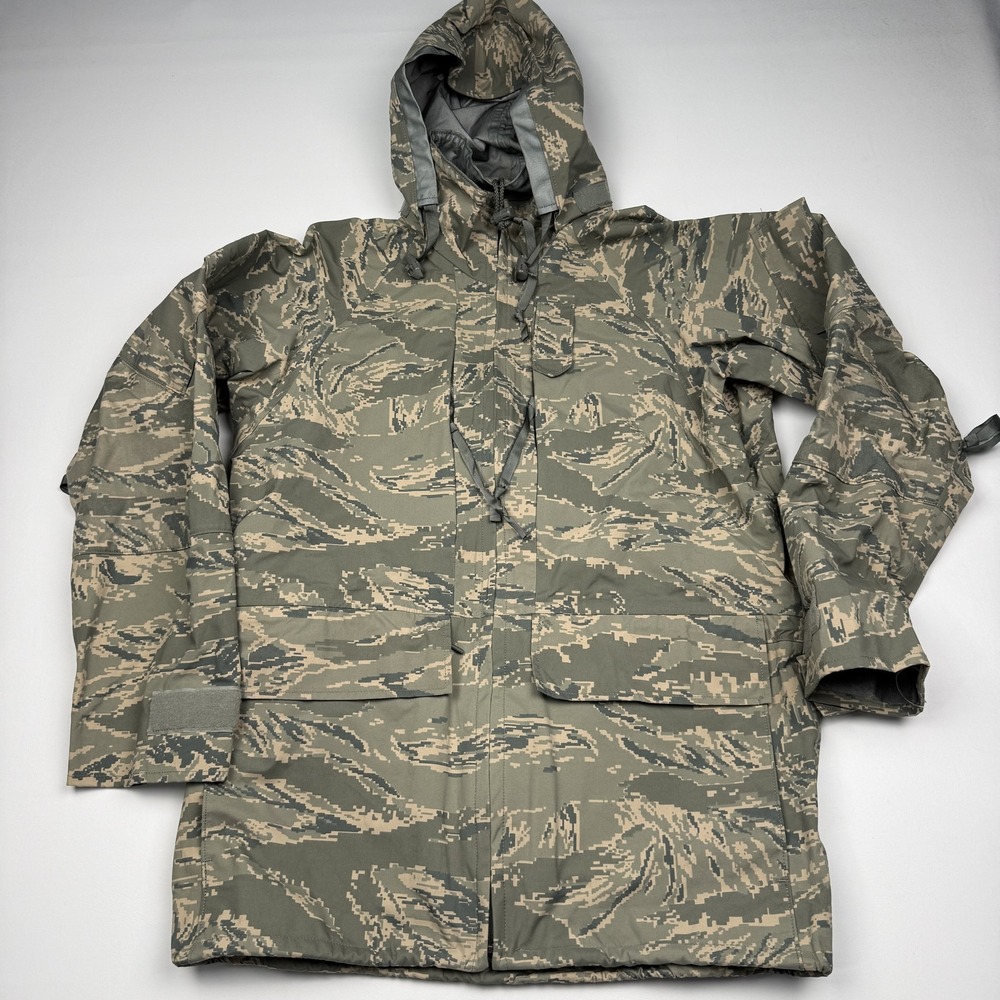 Tennier Industries Coat Mens Small Camo APECS Air Force Tiger Stripe Parka